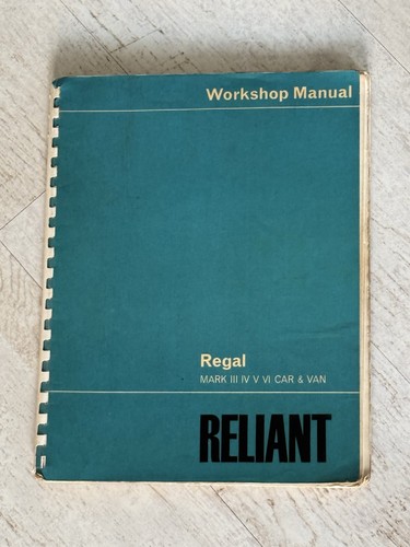 Reliant workshop manual - manual,