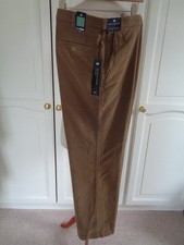 M & S  BLUE HARBOUR   SAND SOFT COTTON  MOLESKIN  TROUSER  UK 42"W / 31" L  NEW