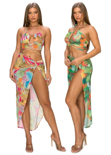 Sexy tropical print bikini - tropical,