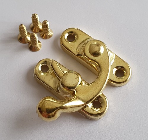 Gold hasp locker lock wooden - hasp,