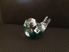 Blown Glass Green Turtle Dove,Czech Republic,Bird Sculpture Ornament/paperweight