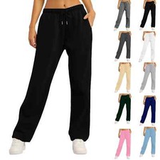 Womens Joggers Tracksuit Bottoms Close Hem Fleece Ladies Trousers Jogging Pants