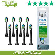 Philips Sonicare W2 Optimal White Standard Toothbrush Heads - 8 Pack (Black) ⭐⭐⭐