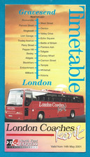 London Coaches  Gravesend - London timetable 14.5.2001