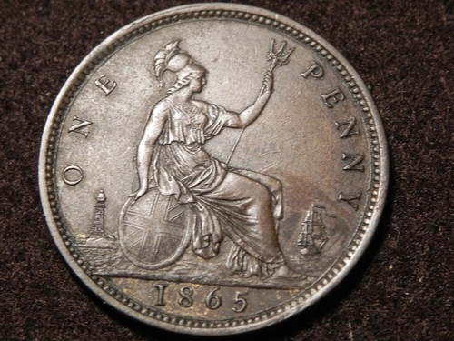 1865 great britain one - one, penny