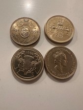 4 x £2 two pound coins 1986
