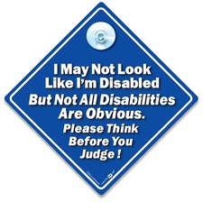 Hidden Disability Car Sign