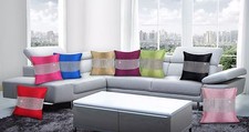 Faux Silk Diamante Cushion