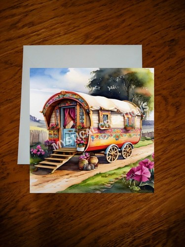 Gypsy caravan greeting - gypsy, caravan,greeting