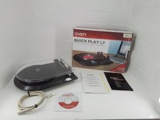 Ion Quick Play LP Turntable,  USB LP-MP3 Turntable Boxed Working