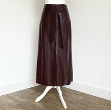 Zara skirt faux leather midi - skirt,