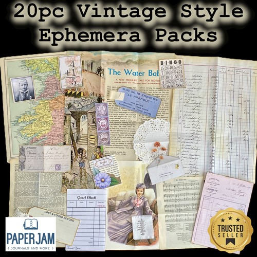 Vintage ephemera papercraft - 20,