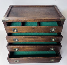 Antique Oak 4 Drawer Machinist