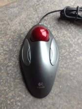 Logitech T-BC21 Trackball Marble Mouse with Wired USB Great Condition
