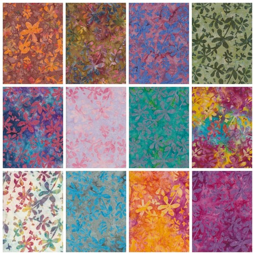 Batik fabric flower - batik, fabric,