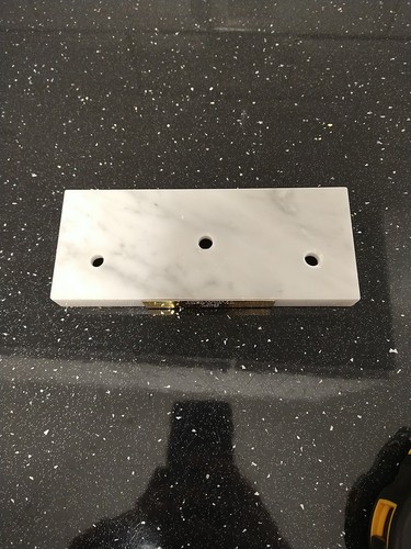 Marble trophy base pre - pre, drilled