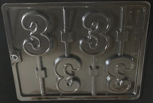Chocolate lolly number moulds - chocolate,