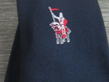 Knight on Horseback in Suit of Armour Unidentified Club Tie by T R Blurton