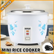 Electric Rice Cooker 1L Non Stick Keep Warm Cooking Pot Small Steamer White