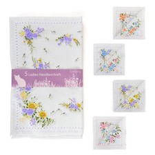 5 Pack Ladies White Floral