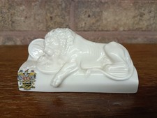 W H Goss Crested China Lion