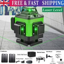 4D 16 Lines Laser Level 360° Green Auto Self Leveling Rotary Cross Measure New，