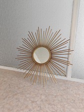 Large Mid-Century Modern decor sunburst mirror  Chaty Vallauris
