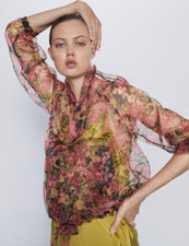 ZARA Floral Print Organza