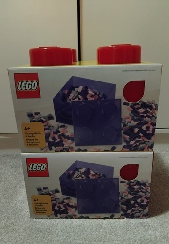 Lego storage box - stud, red