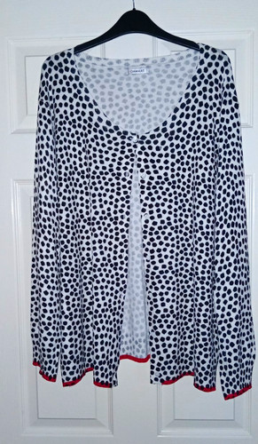Damart white black polka - white,