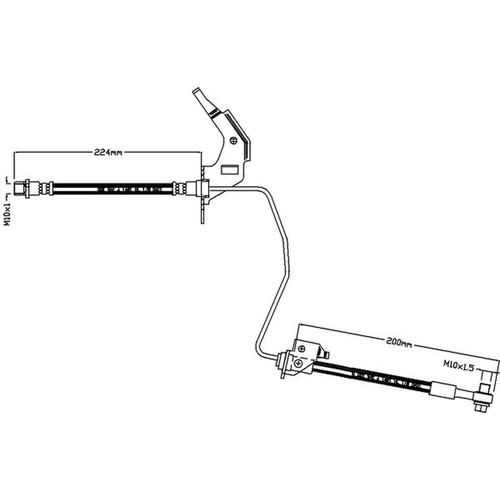 Abtex brake hydraulic hose - brake,