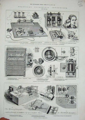 Original old antique - antique, print