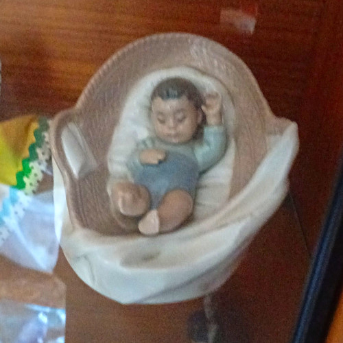 Ceramic sleeping baby - ceramic, in