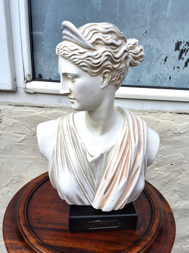 Vintage artemis plaster bust - vintage,