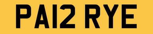 Parry private number plate - parry,