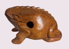 Croaking Frog Guiro Large Wood
