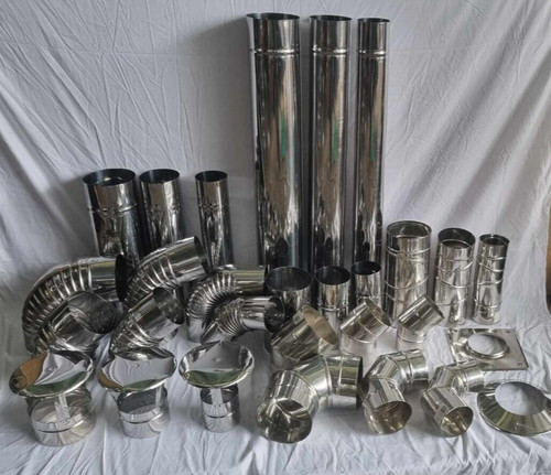Stainless steel flue pipes - pipes, 4"