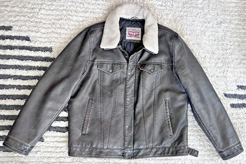 Levi men black faux - levi’s, xl