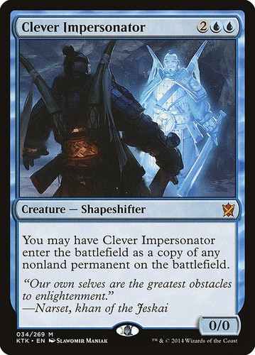 Clever impersonator near - impersonator, (near
