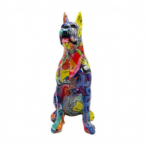 Doberman statue upright ears - statue,
