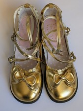 Antaina Gold Tea Party Shoes
