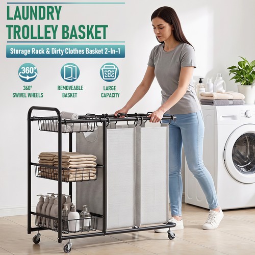 Rolling laundry trolley - rolling,