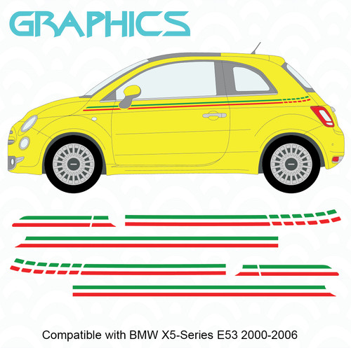 Fits bmw fiat 500 - 2008-, double