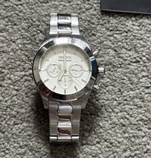 Hugo Boss Men's Chronograph Ikon Silver & White Dial Tachymeter Watch