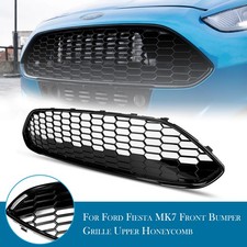 FOR FORD FIESTA MK7 2013-2017 ZETEC S STYLE HONEYCOMB FRONT TOP GRILL IN BLACK