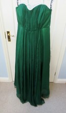Tiffany Rose Emerald Silk Maternity Dress Size 14 16 Green Occasion Wedding