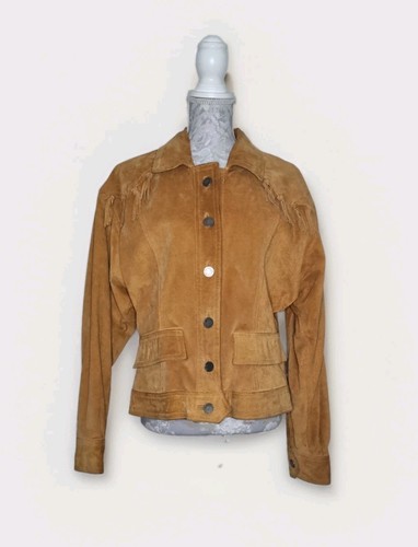 Suede leather jacket - leather, in