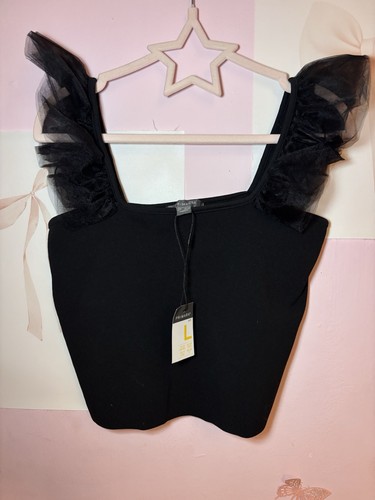 Primark black ribbed - primark, top