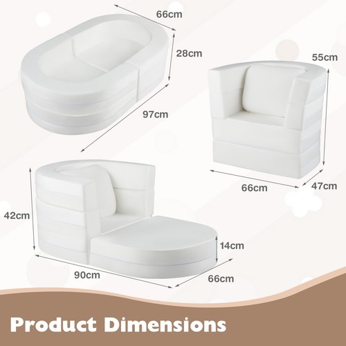 Convertible kids sofa - 3-in-1,