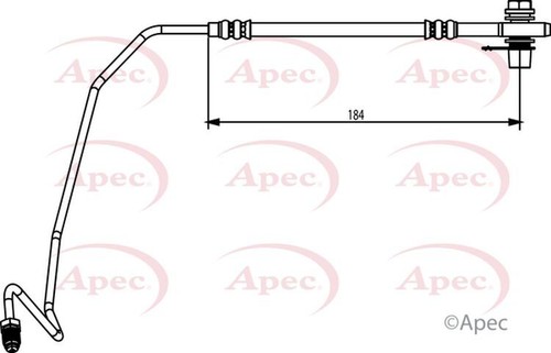 Apec brake hose - left, rear